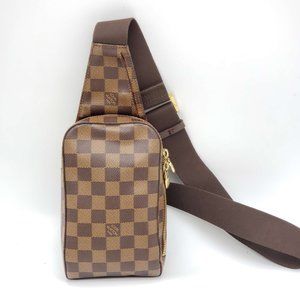 100% Authentic Louis Vuitton Geronimos Damier Ebene Crossbody Bag